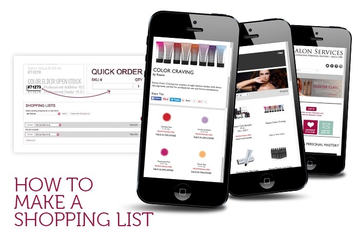How to Make a Shopping List at Salon Services