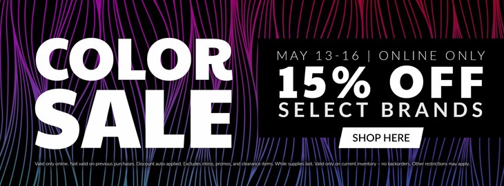 May 13-16 Color Sale