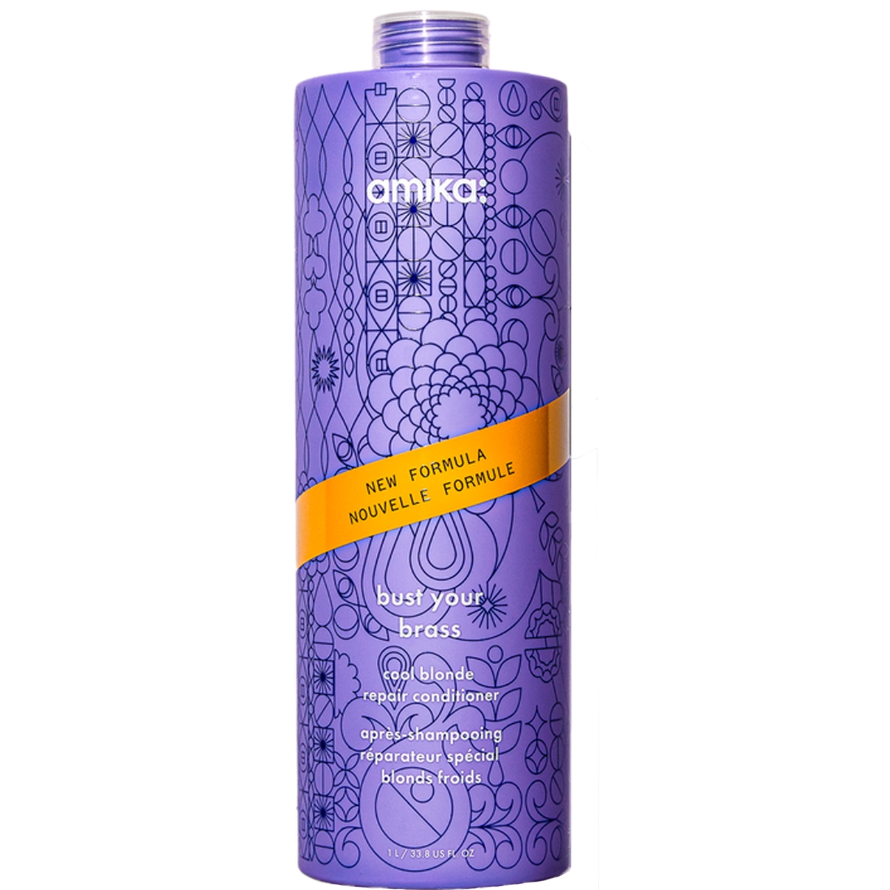amika: bust your brass cool blonde repair conditioner Liter
