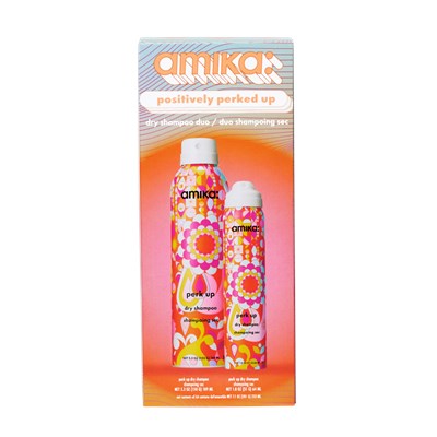 amika: positively perked up dry shampoo holiday set 2 pc.