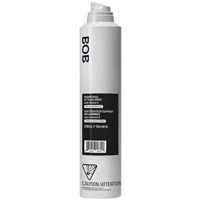 BACK OF BOTTLE PLENTI-FULL STYLING SPRAY 9 Fl. Oz.