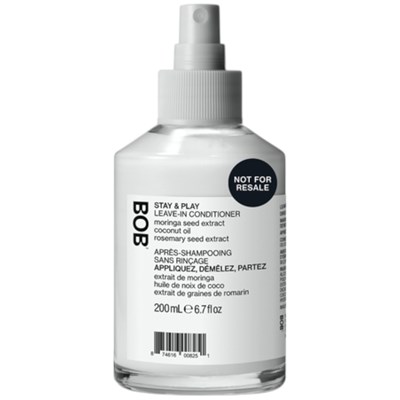 BACK OF BOTTLE STAY & PLAY LEAVE-IN CONDITIONER BACKBAR 6.7 Fl. Oz.