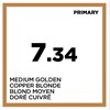 COLOR SPACE 7.34- MEDIUM GOLDEN COPPER BLONDE 4.05 Fl. Oz.