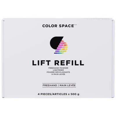 COLOR SPACE FREEHAND LIFT POWDER LIGHTENER - REFILL BOX 4 x 17.6 Fl. Oz.