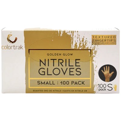 Colortrak Nitrile Gloves 100 pk. - Golden Glow Small