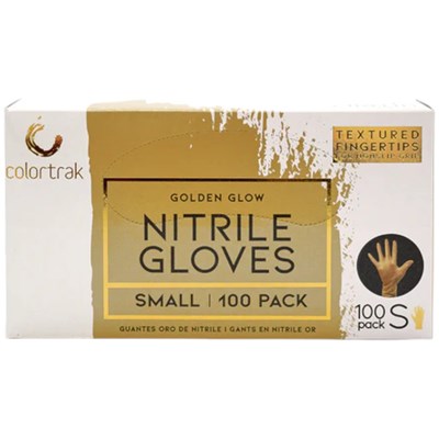 Colortrak Nitrile Gloves 100 pk. - Golden Glow Large