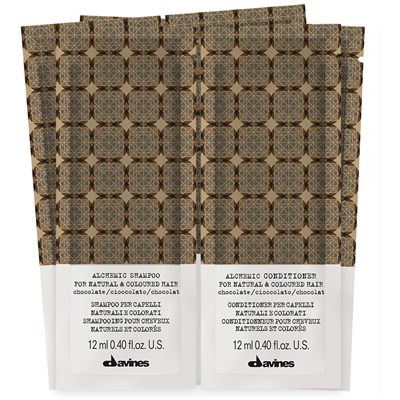 Davines Shampoo and Conditioner Chocolate Sachet Kit 12 ct.