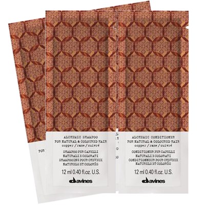 Davines Shampoo and Conditioner Copper Sachet Kit 12 ct.