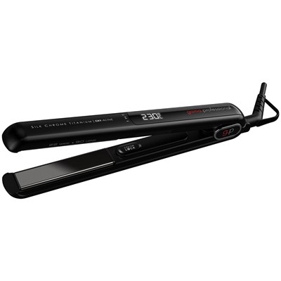 gama.professional G-Evo Silk Chrome Titanium Flat Iron 1 inch