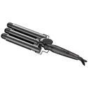 gama.professional Triferro Silk Chrome Titanium Triple Barrel Deep Waver 1 inch