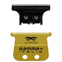 Gamma+ Replacement X-Pro Wide Gold Titanium Blade with Black Diamond The One Cutting Trimmer Set 2 pc.