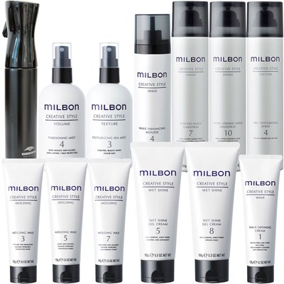 Milbon CREATIVE STYLE Styling Trial Kit 12 pc.