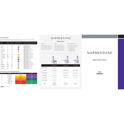 Milbon Sophistone 2022 Demi Color Chart