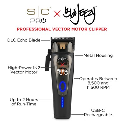 StyleCraft SC x 360 Jeezy Vector Hair Clipper - Black