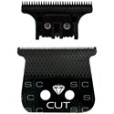 StyleCraft Replacement Diamond Cut Fixed Hair Trimmer Blade - Black 2 pc.