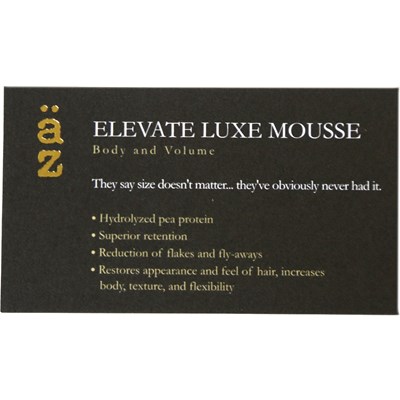 äz Haircare Shelf Talker - Elevate Luxe Mousse